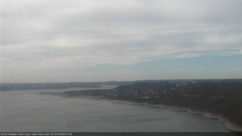 Lake Travis webcam, February 4, 2021 3:45 PM CT