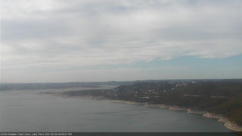 Lake Travis webcam, February 4, 2021 4:00 PM CT