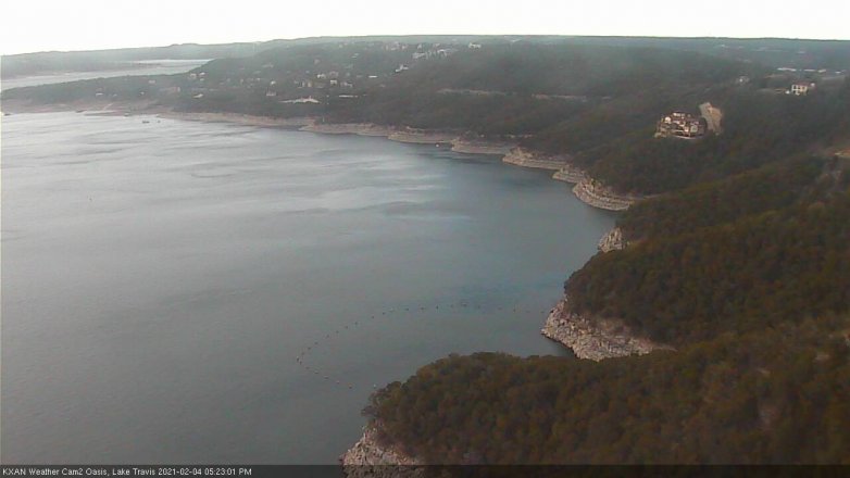 Lake Travis webcam, February 4, 2021 5:25 PM CT