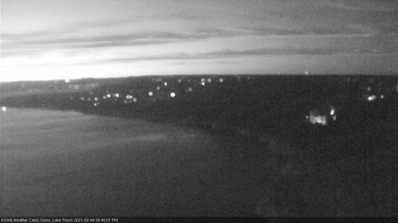 Lake Travis webcam, February 4, 2021 6:45 PM CT