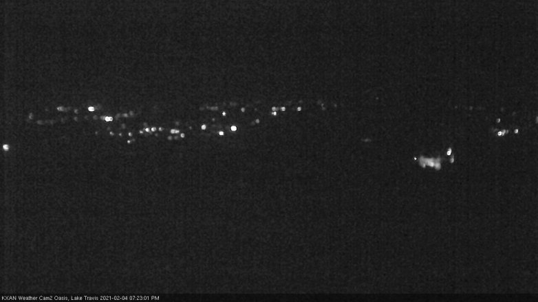 Lake Travis webcam, February 4, 2021 7:25 PM CT