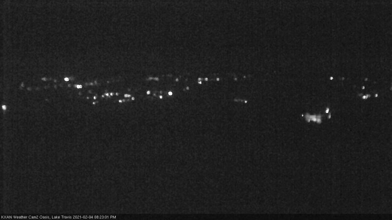 Lake Travis webcam, February 4, 2021 8:25 PM CT