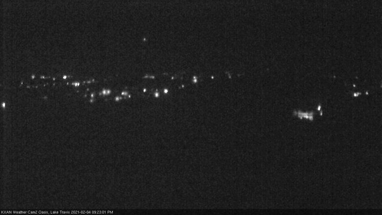 Lake Travis webcam, February 4, 2021 9:25 PM CT