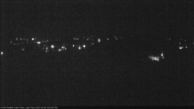 Lake Travis webcam, February 4, 2021 10:25 PM CT