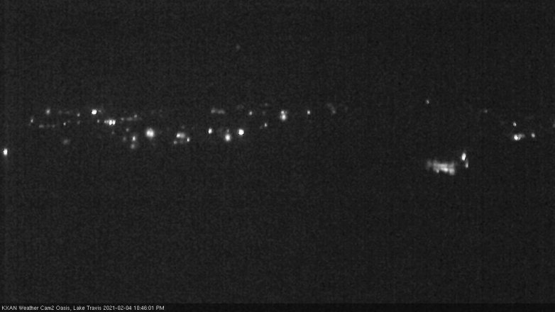 Lake Travis webcam, February 4, 2021 10:45 PM CT