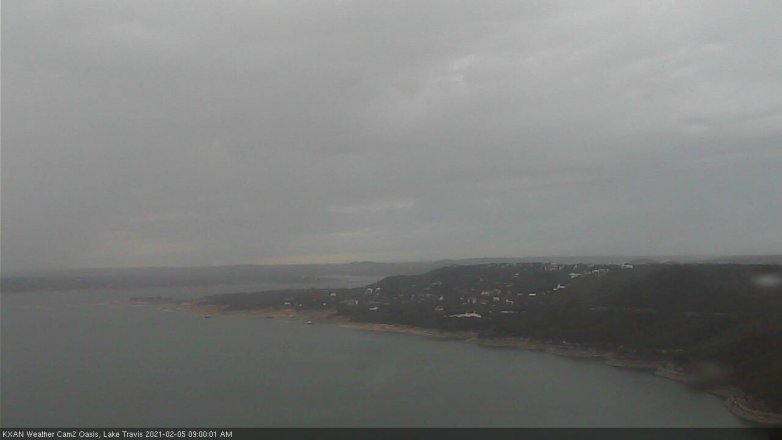 Lake Travis webcam, February 5, 2021 9:00 AM CT