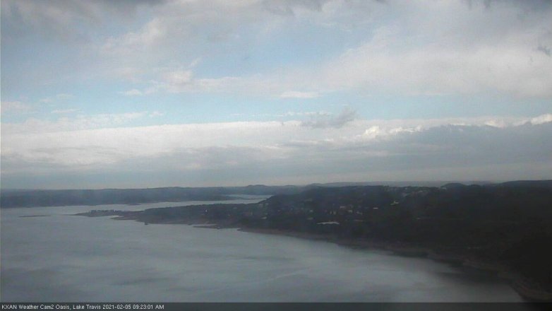 Lake Travis webcam, February 5, 2021 9:25 AM CT