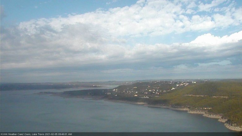 Lake Travis webcam, February 5, 2021 9:45 AM CT