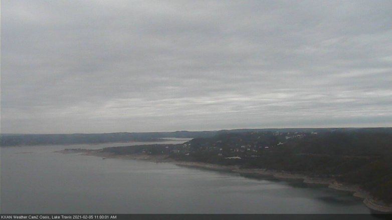 Lake Travis webcam, February 5, 2021 11:00 AM CT