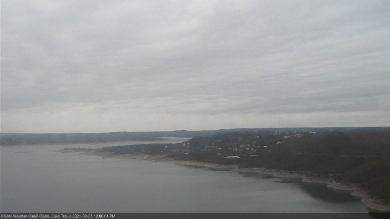 Lake Travis webcam, February 5, 2021 12:00 PM CT