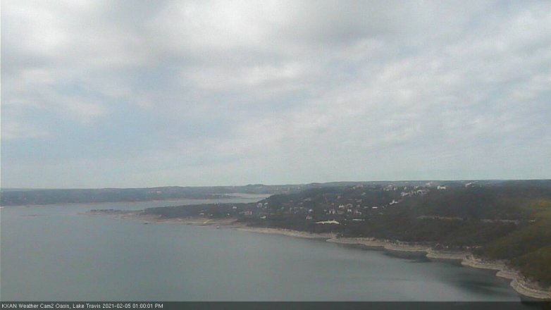 Lake Travis webcam, February 5, 2021 1:00 PM CT