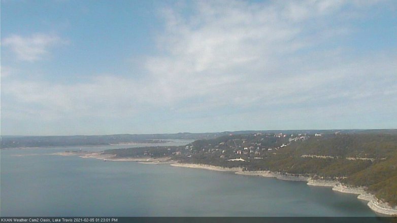 Lake Travis webcam, February 5, 2021 1:25 PM CT