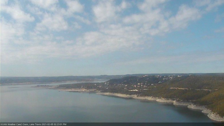 Lake Travis webcam, February 5, 2021 2:25 PM CT