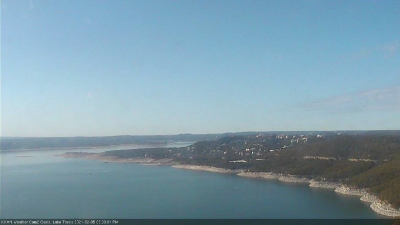Lake Travis webcam, February 5, 2021 3:00 PM CT