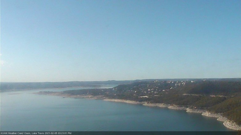 Lake Travis webcam, February 5, 2021 3:25 PM CT