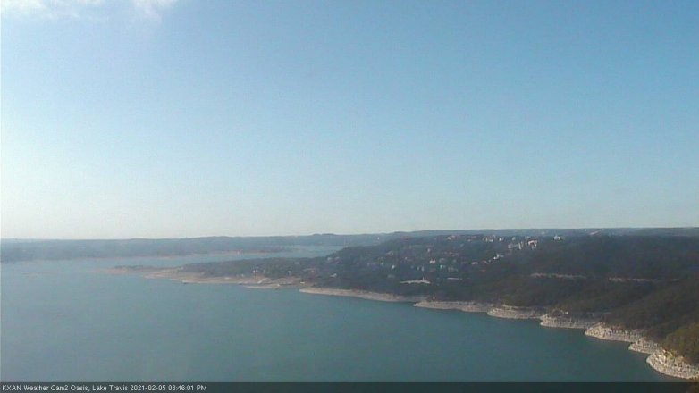 Lake Travis webcam, February 5, 2021 3:45 PM CT
