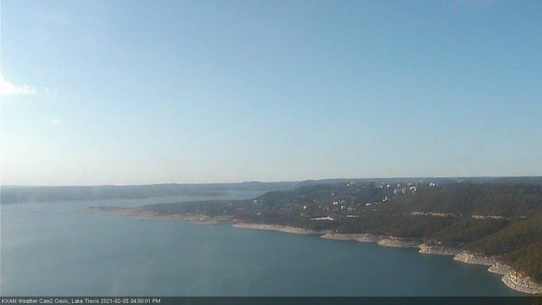 Lake Travis webcam, February 5, 2021 4:00 PM CT