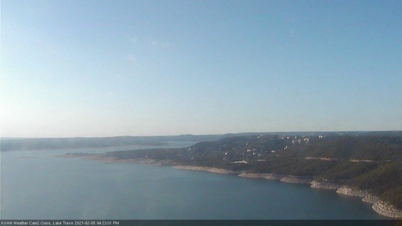 Lake Travis webcam, February 5, 2021 4:25 PM CT