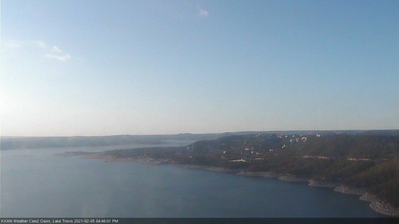 Lake Travis webcam, February 5, 2021 4:45 PM CT