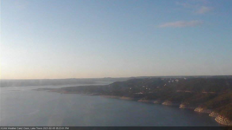 Lake Travis webcam, February 5, 2021 5:25 PM CT