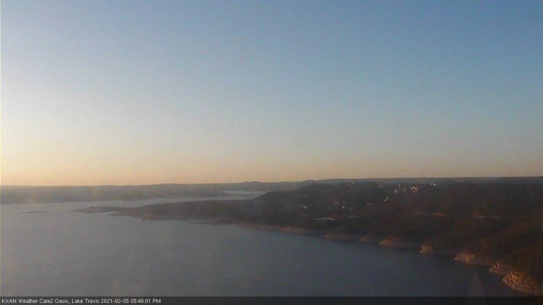 Lake Travis webcam, February 5, 2021 5:45 PM CT
