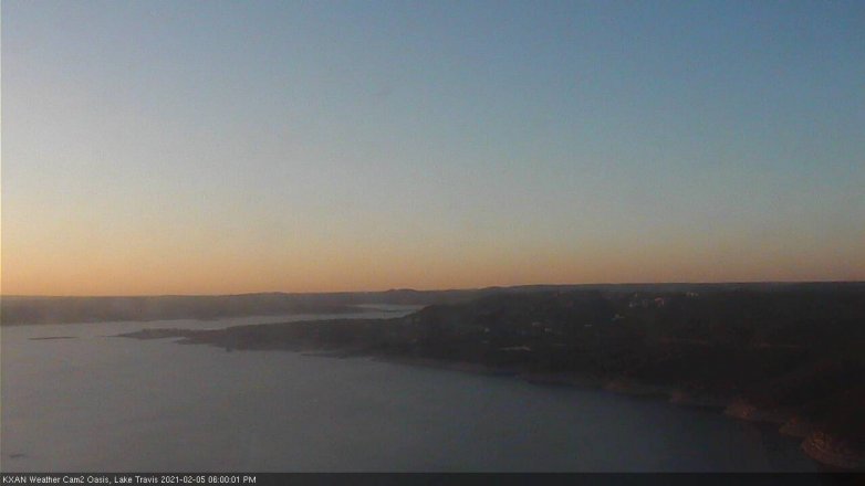 Lake Travis webcam, February 5, 2021 6:00 PM CT