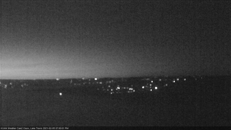 Lake Travis webcam, February 5, 2021 7:00 PM CT