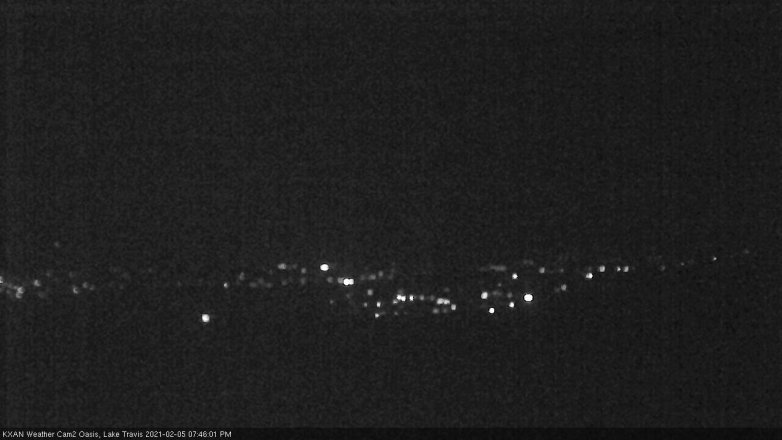 Lake Travis webcam, February 5, 2021 7:45 PM CT