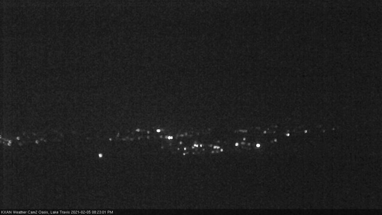 Lake Travis webcam, February 5, 2021 8:25 PM CT