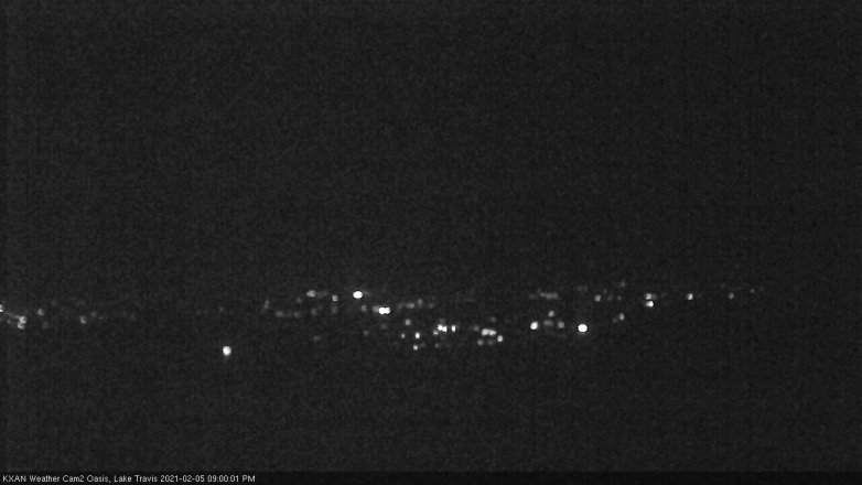 Lake Travis webcam, February 5, 2021 9:00 PM CT