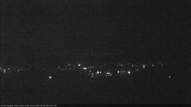 Lake Travis webcam, February 5, 2021 9:25 PM CT