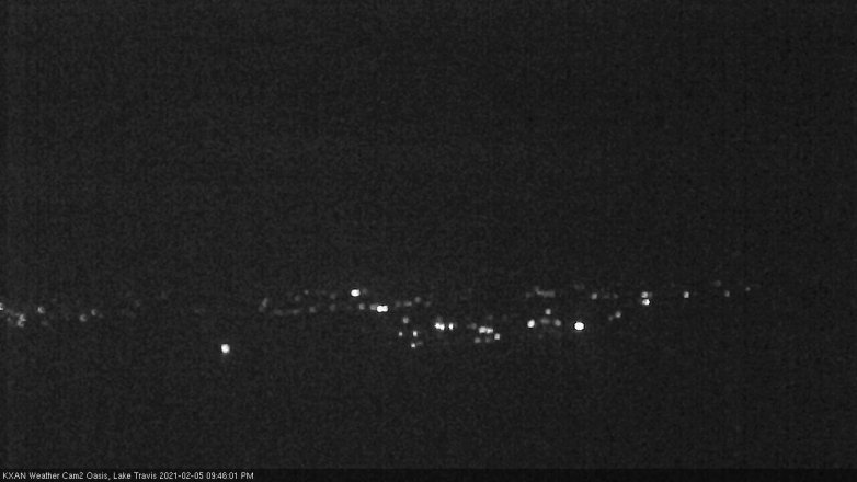 Lake Travis webcam, February 5, 2021 9:45 PM CT