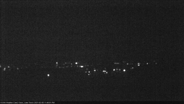 Lake Travis webcam, February 5, 2021 11:45 PM CT