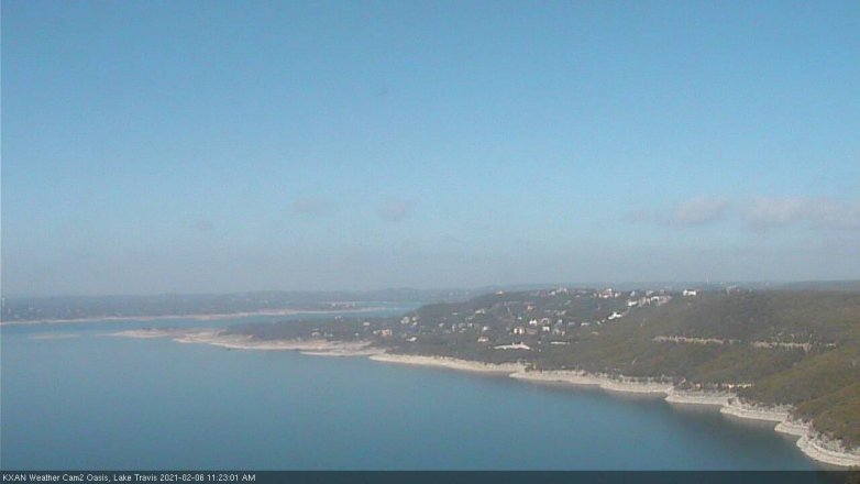 Lake Travis webcam, February 6, 2021 11:25 AM CT
