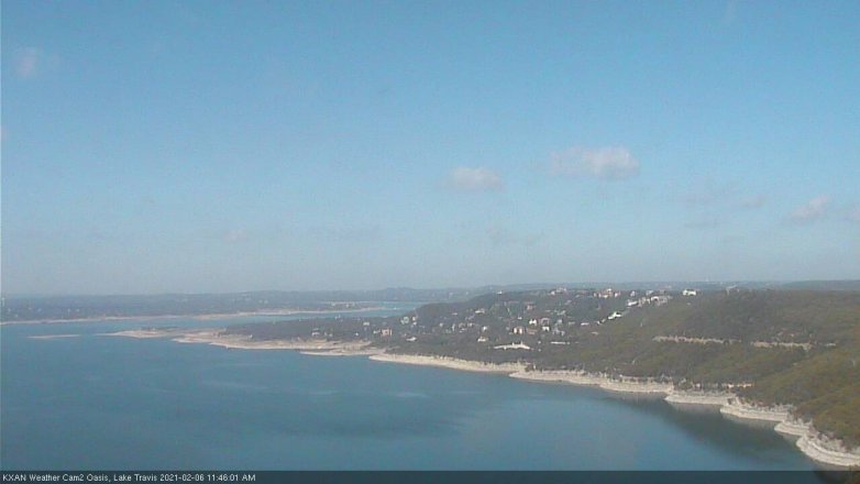 Lake Travis webcam, February 6, 2021 11:45 AM CT