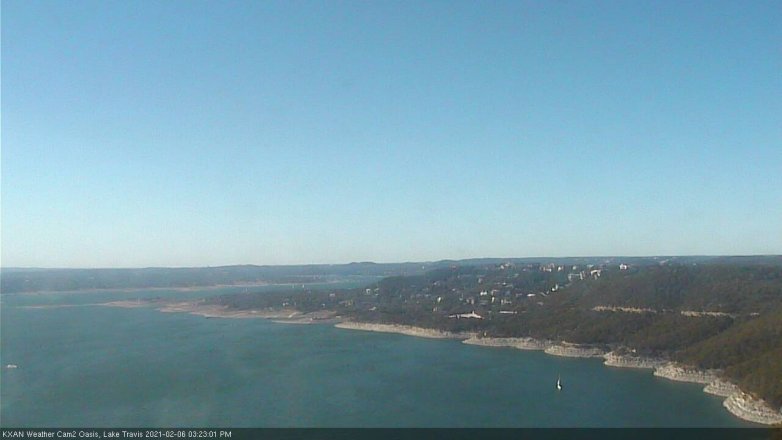 Lake Travis webcam, February 6, 2021 3:25 PM CT
