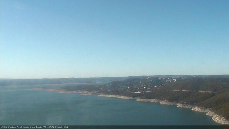 Lake Travis webcam, February 6, 2021 3:45 PM CT