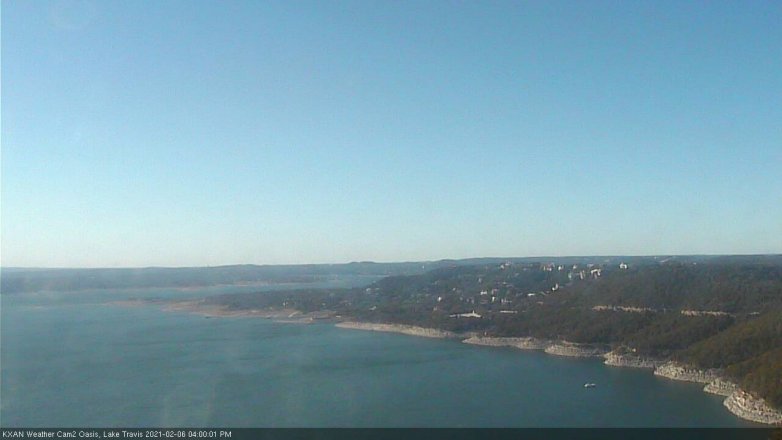 Lake Travis webcam, February 6, 2021 4:00 PM CT