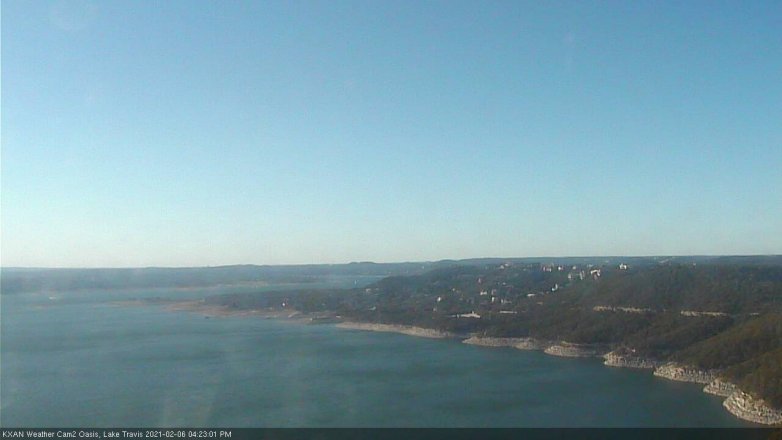 Lake Travis webcam, February 6, 2021 4:25 PM CT