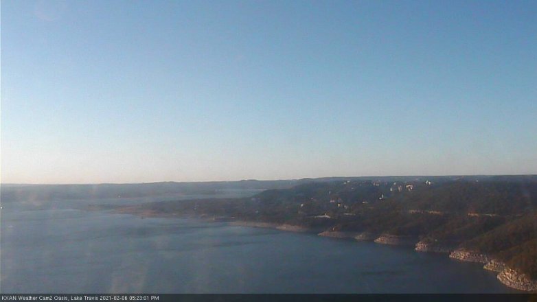 Lake Travis webcam, February 6, 2021 5:25 PM CT