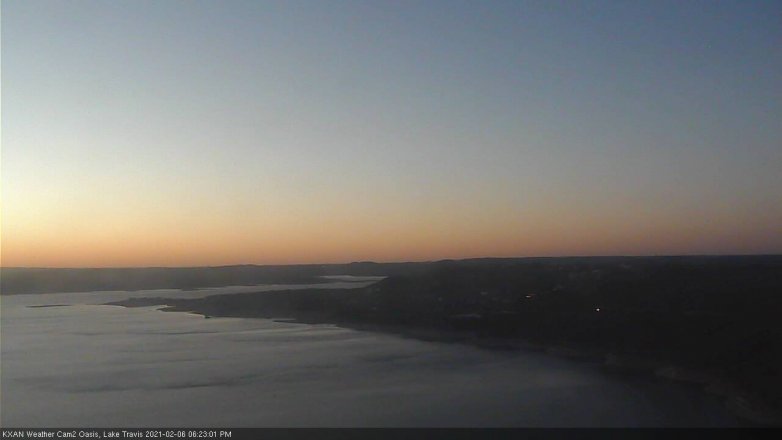 Lake Travis webcam, February 6, 2021 6:25 PM CT