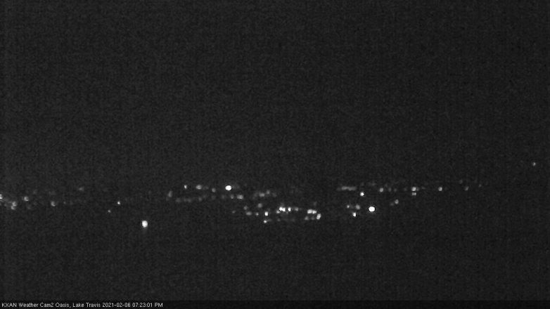 Lake Travis webcam, February 6, 2021 7:25 PM CT