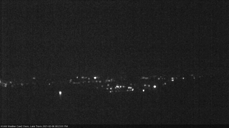 Lake Travis webcam, February 6, 2021 8:25 PM CT