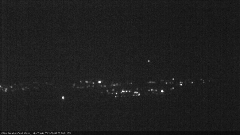 Lake Travis webcam, February 6, 2021 9:25 PM CT