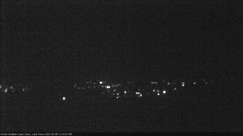 Lake Travis webcam, February 6, 2021 11:25 PM CT