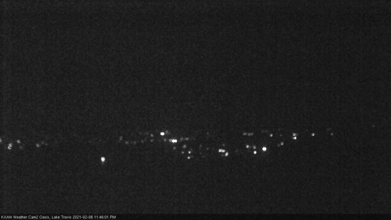 Lake Travis webcam, February 6, 2021 11:45 PM CT