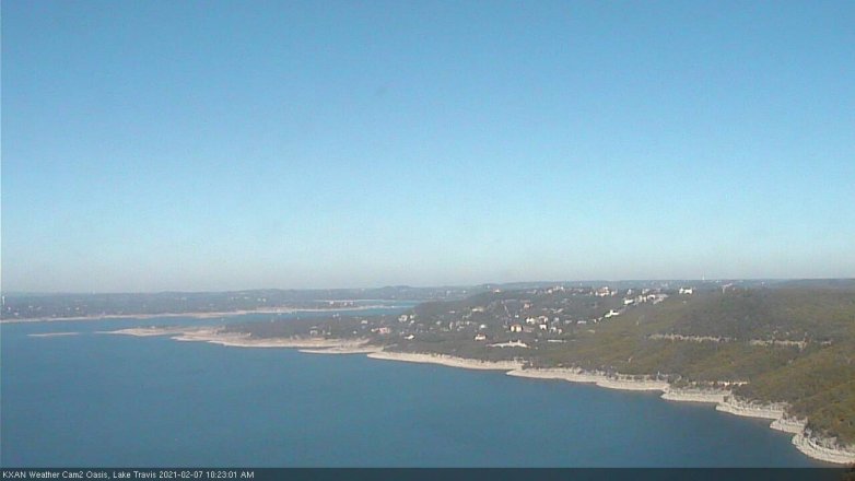 Lake Travis webcam, February 7, 2021 10:25 AM CT