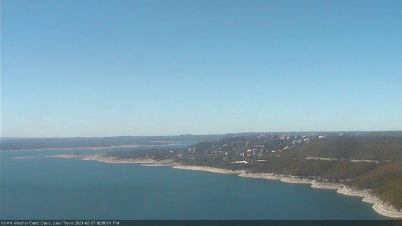 Lake Travis webcam, February 7, 2021 2:00 PM CT