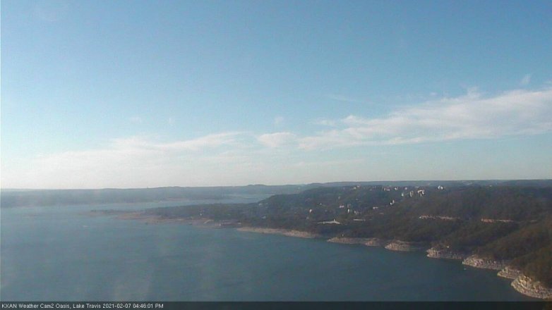 Lake Travis webcam, February 7, 2021 4:45 PM CT