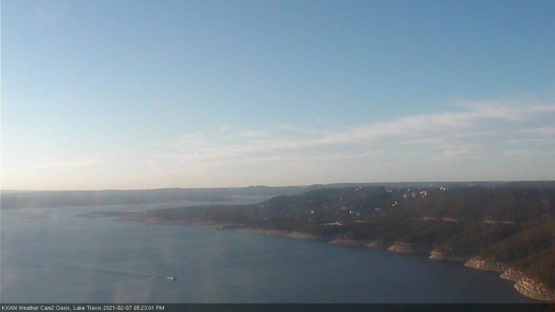 Lake Travis webcam, February 7, 2021 5:25 PM CT